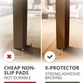 thumbnail image 4 of Coussins Antidérapants pour Meubles X-PROTECTOR - 32 Pcs 1&acirc;? Rond + 16 Pcs 2 Pouces Carré pour Meubles Gri, 4 of 6