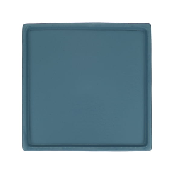 Uxcell Ceramic Plant Saucer, 7 Inch Plant Water Catcher Tray, Plant Pot Saucers for Indoor Plants [Square Dark Blue]