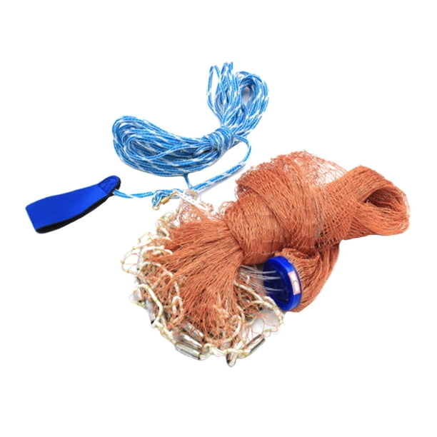 Red de trampa de malla de cebo fundido plegable Red de aterrizaje de pesca portátil Jaula de camarones para peces Langosta Langostino Minnow Cangrejo de río con cuerda de mano Círculo flotante