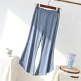 thumbnail image 4 of MEZZALL Child Pants Girls Flared Leggings Summer Thin Capri Pants Soft Stretchy Breathable Casual Play Toddler Kids Bottoms Leisure Solid Color Trousers, 4 of 4