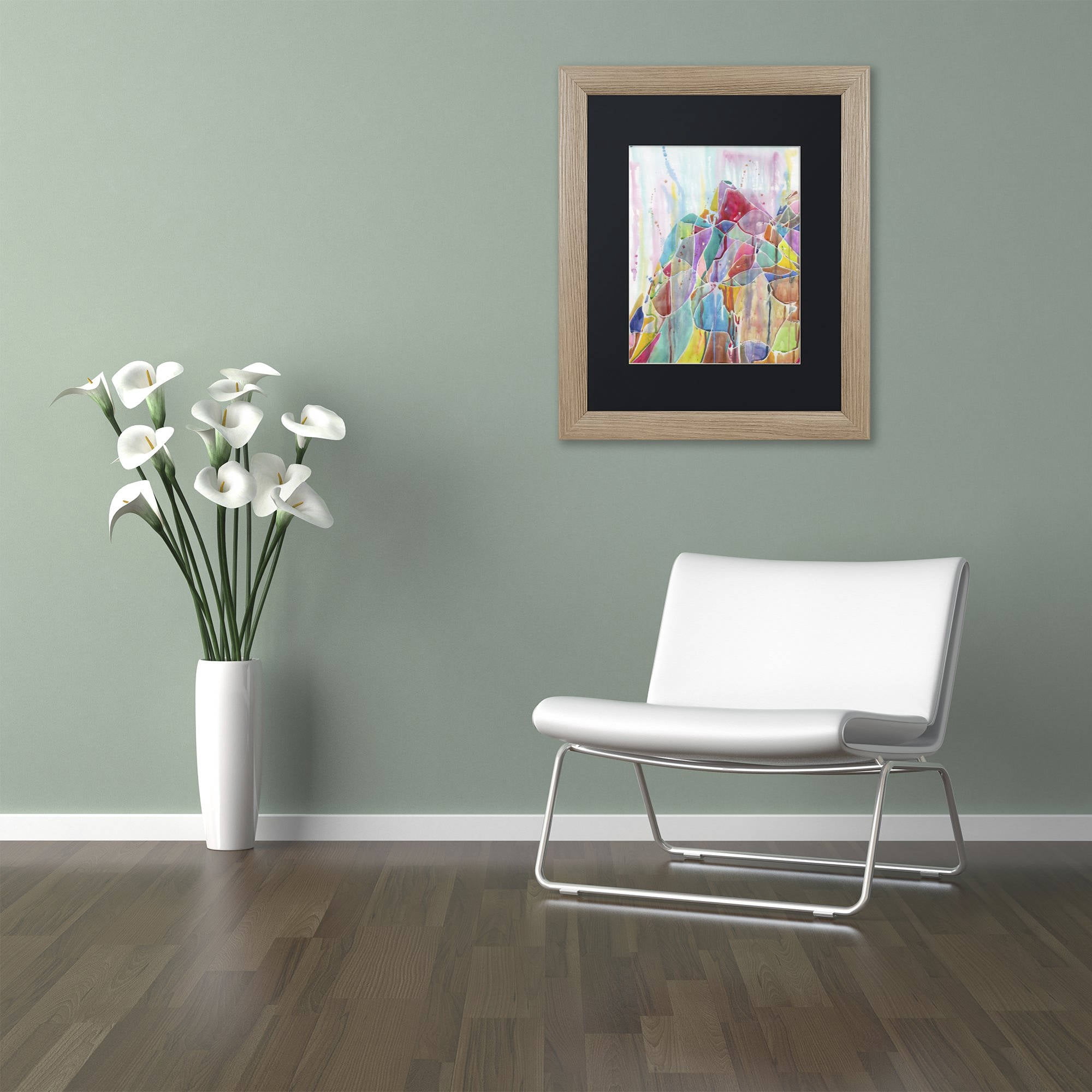 Trademark Fine Art "Mount Lucania" Canvas Art by Lauren Moss Black Matte, Birch Frame