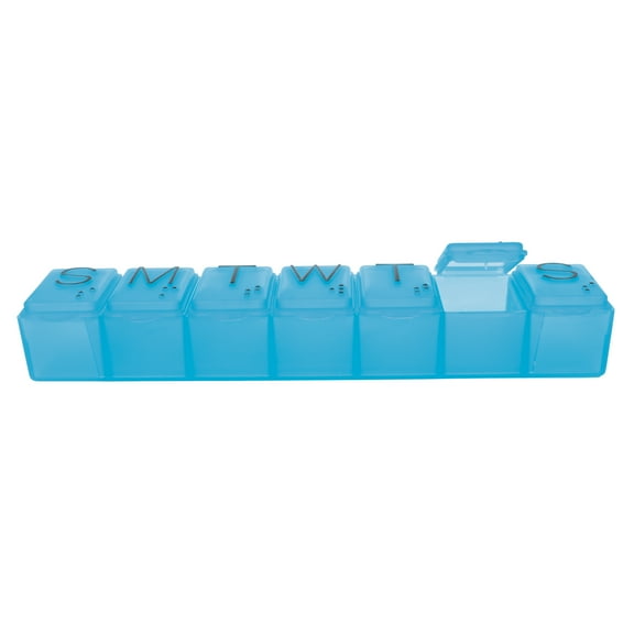 Carex 7-Day Plastic Pill Organizer, Medicine Storage Box, Portable, 1 Count