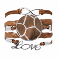 thumbnail image 1 of Giraffe Feather Design Bracelet Love Chain Rope Ornament Wristband, 1 of 3