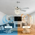 thumbnail image 3 of 52 Inch Crystal Chandelier Ceiling Fan Chrome Gorgeous Modern Reversible Ceiling Fan Light Fixture with Remote for Dining Room,Living Room,Bedroom, 3 of 18