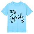 thumbnail image 3 of Women's Team Bride Graphic Print Tee – Versatile Crew Neck Wedding Top in Sizes S-XXXL, Cute Bachelorette Party Shirt for Summer Daily Wear, 3 of 3