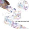 thumbnail image 2 of 10 Yards 2 Inch Blue Flower Tulle Ribbon Netting Floral Pattern Mesh Vintage Sheer Garland Flowers Wreath Lace Trim Rosette Ribbon for Sewing Making Gift Wrapping Dress Decros Crafts Supply, 2 of 8