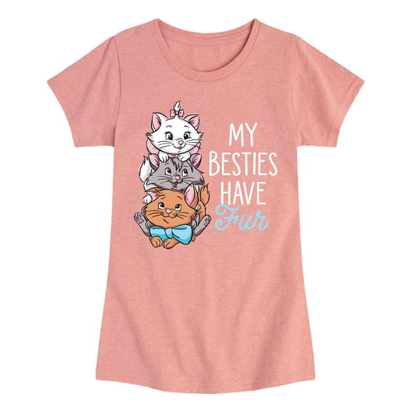 Disney - The Aristocats - My Besties Have Fur - Toddler & Youth Girls Short Sleeve Graphic T-Shirt