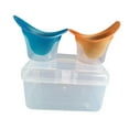 thumbnail image 2 of 2 vasos reutilizables para lavado de ojos que mantienen sus ojos limpios. Vasos para limpieza de ojos. Vaso para enjuague de ojos. Azul y naranja, 2 of 9