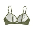 thumbnail image 5 of MSJUHEG Bathing Suit Tops,Padded Swimsuit Tops,Padded Crop Tops,Bandeau Bikini Top,Sports Bra,Tankini Tops,Spaghetti Straps Bathing Suit Army Green L, 5 of 5