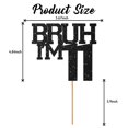 thumbnail image 2 of Cake Topper Sacguguber Black Glitter Brush I'm 11 Birthday, 2 of 7