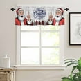 thumbnail image 7 of Christmas Santa Claus Kitchen Curtains and Valances Set, Happy New Year Winter Snowing Grey Rod Pocket Window Valance Window Curtain Panels for Living Room Bedroom Laundry, 27.5x36in, 3 Pieces, 7 of 7