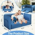 thumbnail image 4 of Couch Play Modular Kids Play Couch Child Convertible Building Fort Sofa and Cushion Toddler DIY Floor Sofa for Sleeping Playroom Bedroom, 4 of 7