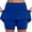 Blue, variant on Women's Skort Women's Pocket Pants Solid Mid Waist Culottes Short Skirts Skinny Pants Tennis Skorts for Women Women's Skorts Tennis Skirt(Pink,S)