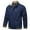 Dark Blue, variant on XMMSWDLA Tops for Men Autumn And Winter Casual Solid Color Tooling Wind Jacket Zipper Coat