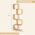 thumbnail image 3 of Gymax 2PCS 5-Tier S-Shaped Bookcase w/ 5 Open Cubes Geometric Corner Display Shelf, 3 of 10