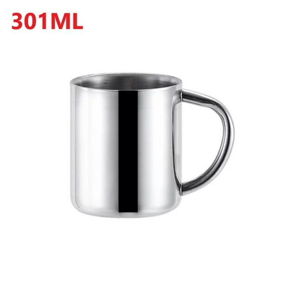304 Stainless Steel Mug Cups 400Ml Coffee Wine Beer Tea Juice Double Wall Stainless Steel Coffee Mug Water Cups