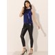 thumbnail image 4 of Camiseta Sin Mangas Allegra K Disfraz de navidad Con chaleco Brillante Metálico Violeta S, 4 of 5