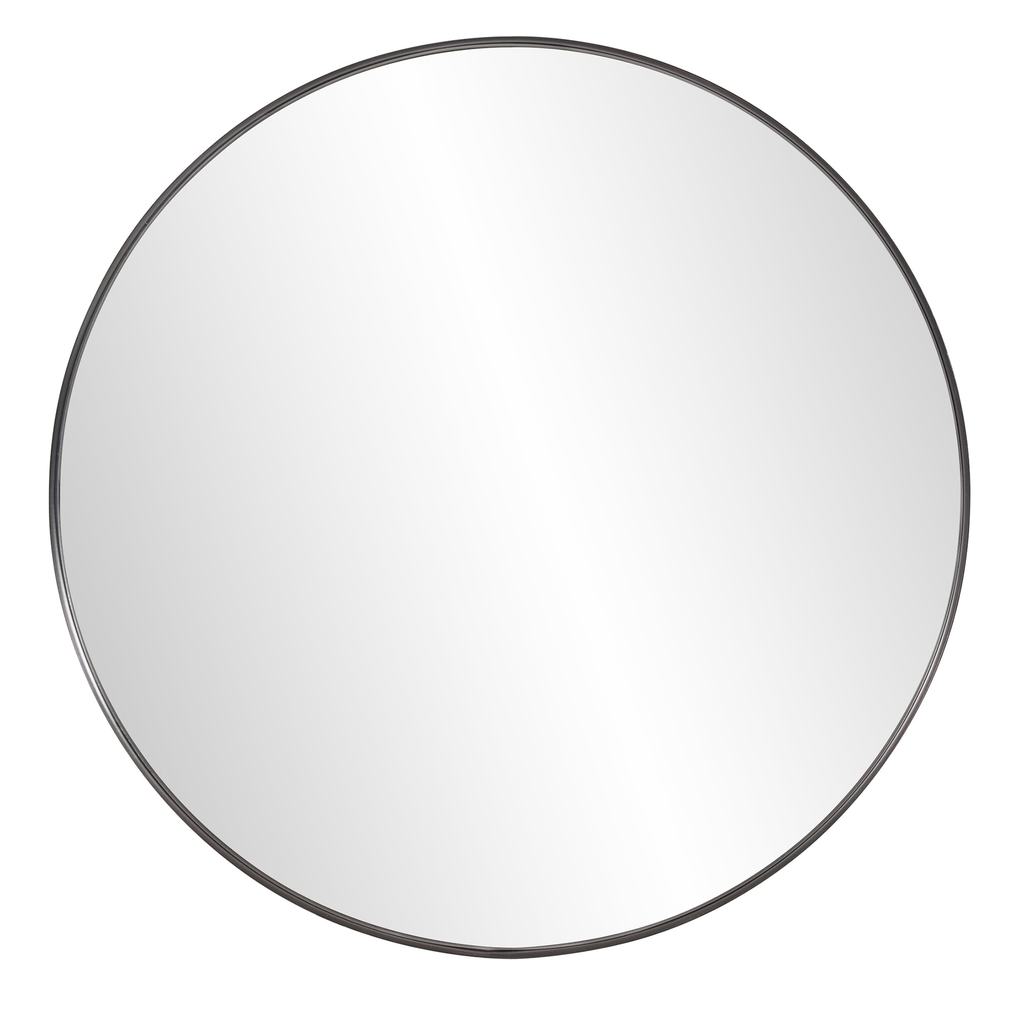36" Diameter Steele Black Round Mirror