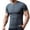 Gray, variant on VBVC No Boundarie Men's Drying Short Sleeve T-Shirt with Button,Summer Muscle Breathable Basic Tees For Men,Navy,S-3XL