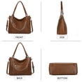 thumbnail image 2 of Sendefn Women Tote Bag Handbags Leather Hobo Shoulder Bags Top Handle Satchel Purse Set 2pcs, 2 of 8