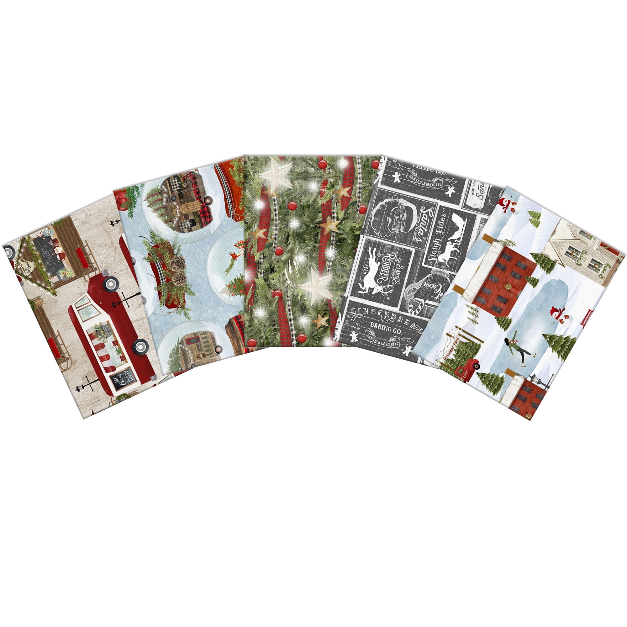 Create It 18"x21" Cotton Holiday Precut Sewing & Crat Fabric Bundle, Multicolor 10 pieces