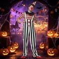 thumbnail image 5 of Likimi Halloween Mens Outfit Set For Stage Show Dress Up Costume Tops With Suspender Pants For Performance Fashionable Cosplay Set Size L, 5 of 7