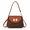 brown, variant on Straw Woven Crossbody Bag Rectangle Summer Beach Shoulder Purse with Leather Flap and Butterfly Lock Accent for Vacation and Daily Styling