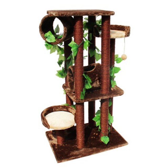 Kitty Mansions Oak Cat Tree