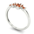thumbnail image 2 of 0.17 ctw Wedding Band for Women - 18K White Gold Simulated Red Diamond Stackable Eternity Ring, 2 of 6