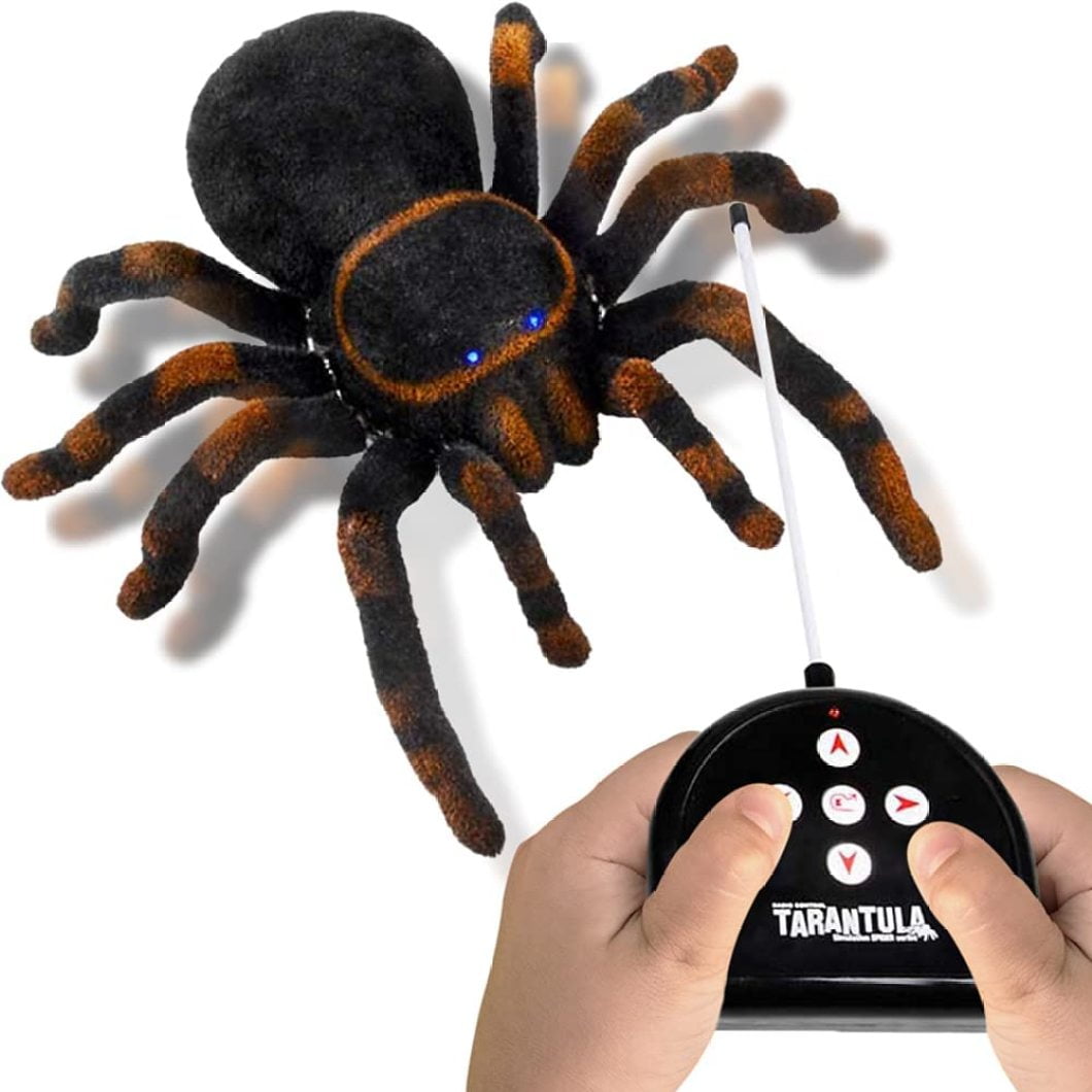JuIShareE Control Spider, Includes 1 Tarantula and 1 Controller, Spooky RC Prank Toy with 8 Individually Moving Legs, Furry Texture, and Light Up Eyes, Great Toy for Kids - Walmart.com
