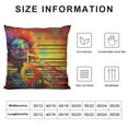 thumbnail image 5 of GOSMITH  Throw Pillow Cover Colorful Collage with Music Notes and The Violin Clef Decorative Pillow Cases Home Decor Square 18x18 Inches Pillowcases, 5 of 5