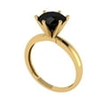 thumbnail image 2 of 2 ct Round Cut Natural Onyx Solitaire Engagement Ring for Women in 18K Yellow Gold, 2 of 5