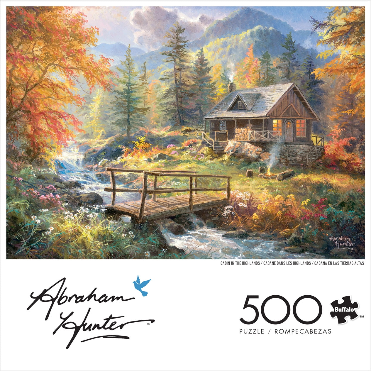 Buffalo Games Le puzzle Abraham Hunter Cabin in the Highlands en 500 pièces