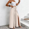 thumbnail image 6 of Yifymode Summer Beach Cover Up Pants for Women Flowy Pant Wide Leg Bathing Suit Coverup Swimsuit Palazzo with Slits, 6 of 6