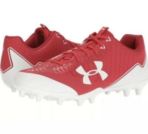 Under Armour UA Red White Football Cleats 