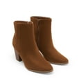 thumbnail image 3 of BURUDANI Women Chunky Block-Heel Ankle Booties Side-Zip Comfort for Office, Date & Street Style, 3 of 6