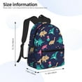 thumbnail image 2 of Honeii Cartoon Dinosaur Print School Backpack,Casual Lightweight Travel Rucksack Daypack,Backpacks for College High, 2 of 6