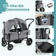 thumbnail image 3 of Cochecito BABY JOY Wagon para 2 niños, cochecito doble plegable con manillar ajustable, toldo extraíble, arnés de seguridad, portavasos, bandeja para aperitivos y bolsa de almacenamiento (gris), 3 of 9