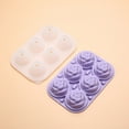 thumbnail image 2 of Beautynvta Rose Shaped Ice Tray with Lid, 6 Cavity Silicone Ice Tray Mold for Freezer, Easy Release Rose Ice Molds for Whiskey, Cocktails, Bourbon, BPA Free, 2 of 3