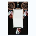 thumbnail image 1 of Metal Light Switch Plate Cover Beaded Feather Dreamcatcher DRM003, 1 of 13