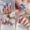 Blue, variant on Jademall 48Pcs Crystal Nail Rhinestones Set, 12 Styles Mixed Sizes & Shapes 3D Glass Gems for DIY Nail Art & Craft Jewelry Decoration - Purple