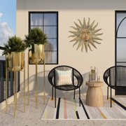 CosmoLiving by Cosmopolitan 39, 46H Tall Dome Gold Metal Planter with Removable Stand (2 Count)