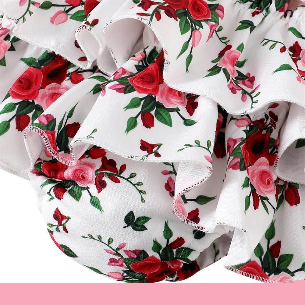 thumbnail image 7 of Maxcozy 3PCS Toddler Baby Girl Summer Clothes Romper Jumpsuit Floral Shorts Outfits Set, 7 of 7