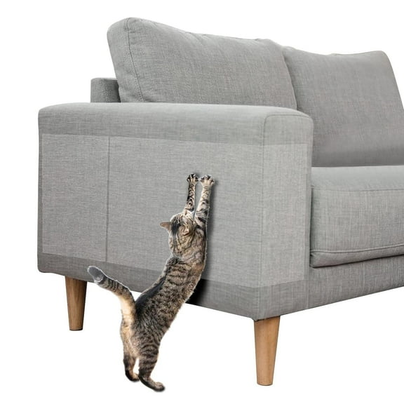 Furggis Cat Scratch Furniture Protector Tape, 10 Pack Cat Scratch Deterrent Tape, Furniture Protectors Training Tape with 60 PCS Upholstery Pins