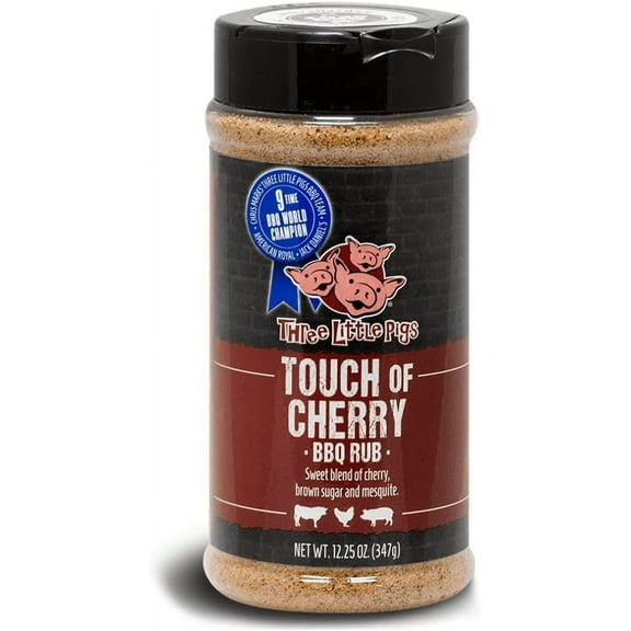 Three Little Pigs Touch of Cherry BBQ Rub Large 12.25 oz