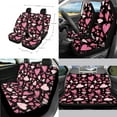 thumbnail image 2 of Jeiento Love Heart 14 PCS Car Seat Covers Set with Steering Wheel Cover Seat Belt Pads Garbage Bag Armrest Seat Box Cover Handbrake Cover Set Rear View Mirror Protector Coasters Auto Accessory, 2 of 7