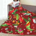 thumbnail image 5 of Yiaed X-mas and New Year Pattern Fleece Throw Blanket,Fleece Throw Blankets for Couch & Bed All Season Use -40"x30", 5 of 6