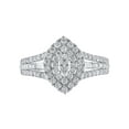 thumbnail image 4 of 1 Carat T.W. (SI Clarity, H-I Color) Brilliance Fine Jewelry Lab Grown Diamond Engagement Ring in Sterling Silver, Size 8, 4 of 6