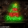 thumbnail image 4 of Glowneon Joy Hope Love Peace Christmas Led Wall Art, Christmas Decor, 4 of 5