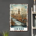 thumbnail image 2 of Placa Metal Vintage Londres Pintura Hierro Rectangular Del Pared 20x30cm, 2 of 9